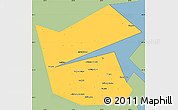 Savanna Style Simple Map of Ilyinskiy, single color outside