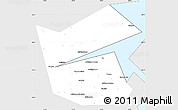 Silver Style Simple Map of Ilyinskiy, single color outside