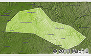 Physical 3D Map of Lysvenskiy, darken