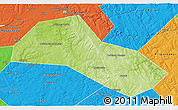 Physical 3D Map of Lysvenskiy, political outside