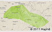 Physical 3D Map of Lysvenskiy, shaded relief outside