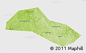 Physical 3D Map of Lysvenskiy, single color outside