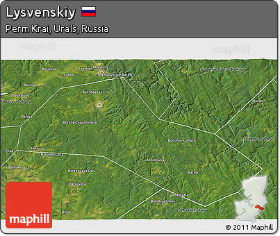 Satellite 3D Map of Lysvenskiy