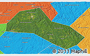 Satellite 3D Map of Lysvenskiy, political outside