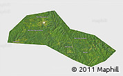 Satellite 3D Map of Lysvenskiy, single color outside