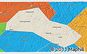 Shaded Relief 3D Map of Lysvenskiy, political outside