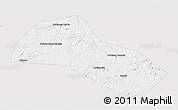 Silver Style 3D Map of Lysvenskiy, single color outside
