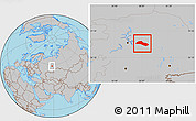 Gray Location Map of Lysvenskiy