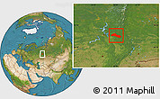 Satellite Location Map of Lysvenskiy