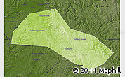 Physical Map of Lysvenskiy, darken
