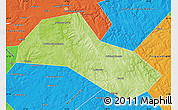 Physical Map of Lysvenskiy, political outside