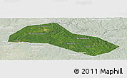 Satellite Panoramic Map of Lysvenskiy, lighten