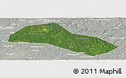Satellite Panoramic Map of Lysvenskiy, lighten, semi-desaturated