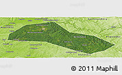 Satellite Panoramic Map of Lysvenskiy, physical outside