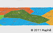 Satellite Panoramic Map of Lysvenskiy, political outside