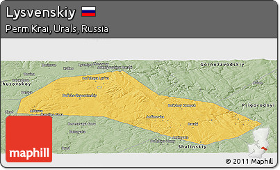 Savanna Style Panoramic Map of Lysvenskiy