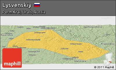 Savanna Style Panoramic Map of Lysvenskiy