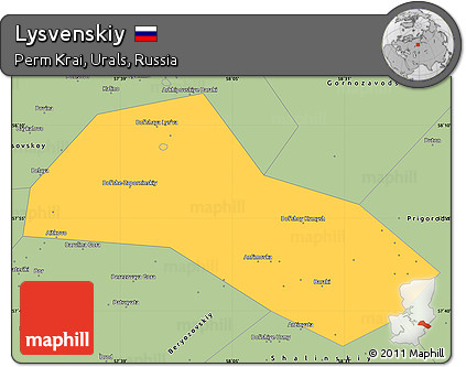 Savanna Style Simple Map of Lysvenskiy