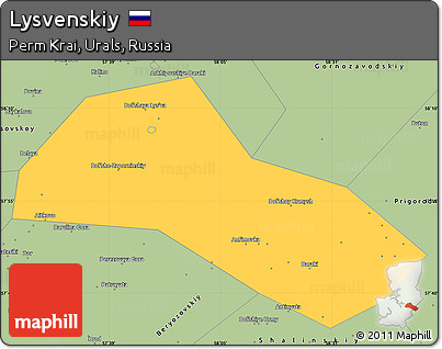 Savanna Style Simple Map of Lysvenskiy
