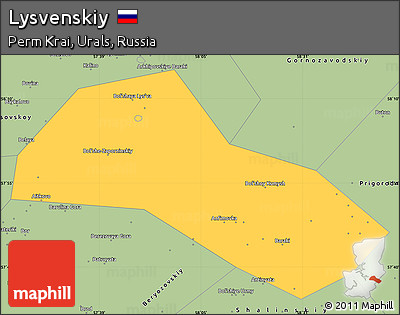 Savanna Style Simple Map of Lysvenskiy