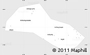 Silver Style Simple Map of Lysvenskiy, single color outside