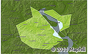 Physical 3D Map of Okhanskiy, darken