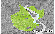 Physical 3D Map of Okhanskiy, desaturated