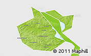 Physical 3D Map of Okhanskiy, single color outside