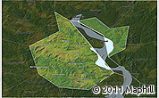 Satellite 3D Map of Okhanskiy, darken