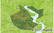 Satellite 3D Map of Okhanskiy, physical outside