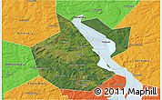 Satellite 3D Map of Okhanskiy, political outside