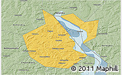 Savanna Style 3D Map of Okhanskiy