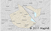 Shaded Relief 3D Map of Okhanskiy, desaturated