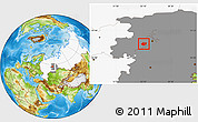 Physical Location Map of Okhanskiy, highlighted country, highlighted grandparent region