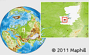 Physical Location Map of Okhanskiy, highlighted parent region
