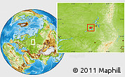 Physical Location Map of Okhanskiy