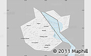 Gray Map of Okhanskiy, single color outside