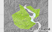 Physical Map of Okhanskiy, desaturated