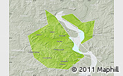 Physical Map of Okhanskiy, lighten, semi-desaturated