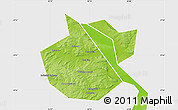 Physical Map of Okhanskiy, single color outside