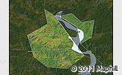 Satellite Map of Okhanskiy, darken