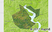 Satellite Map of Okhanskiy, physical outside