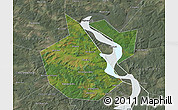 Satellite Map of Okhanskiy, semi-desaturated
