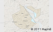 Shaded Relief Map of Okhanskiy, lighten