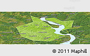 Physical Panoramic Map of Okhanskiy, satellite outside