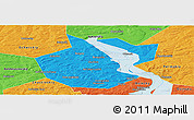 Political Panoramic Map of Okhanskiy