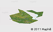 Satellite Panoramic Map of Okhanskiy, cropped outside