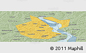 Savanna Style Panoramic Map of Okhanskiy