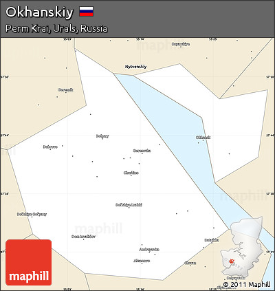 Classic Style Simple Map of Okhanskiy