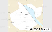 Classic Style Simple Map of Okhanskiy, single color outside